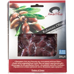 Alyvuogės Kalamata "Amalthia" 200g. (su kauliuku, vakume)