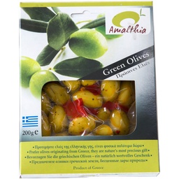 Alyvuogės žalios "Amalthia"  200g. (su kauliuku, vakume) 